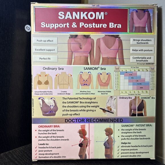 Sankom Compression Shapewear Posture Correcting Classic Bra S/M, NWT - Picture 4 of 6
